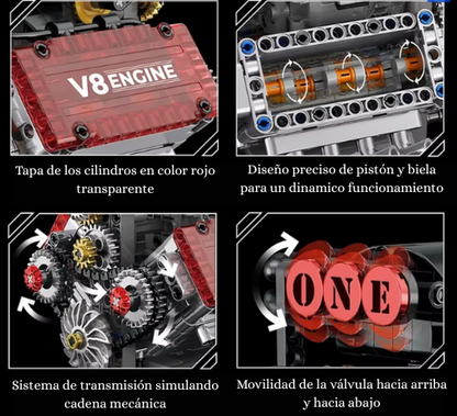 Motor V8  de construcción
